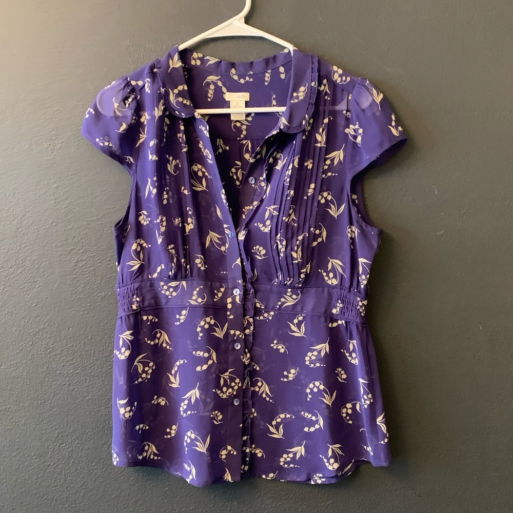 Odille by Anthropologie flowered blouse